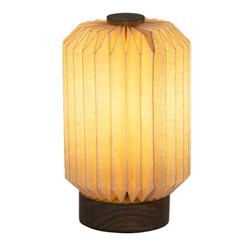 Banks 8.5" Modern Minimalist Paper Pleated Column Accent LED Table Lamp